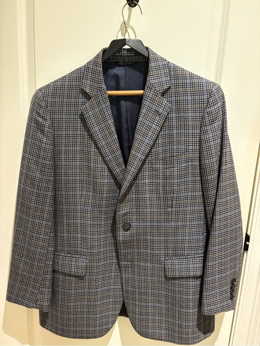 Men's Brooks Brothers Checked Blazer in Blue and Gray